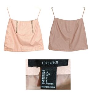 Forever 21 Blush Pink Skirt with Zipper Accents